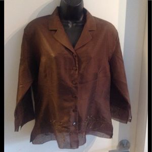 3/$20 Anne Carson M 100% SILK